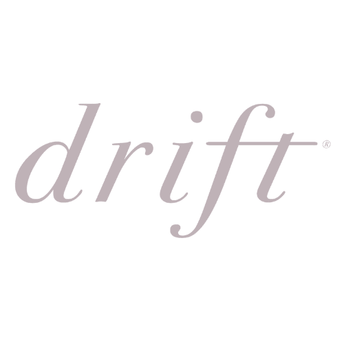 Drift Roses logo in elegant gray script lettering