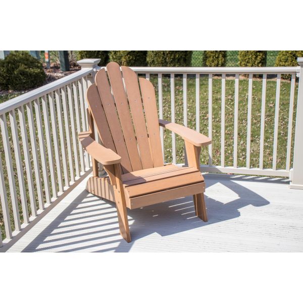 Faux Wood Teak Adirondack Chair