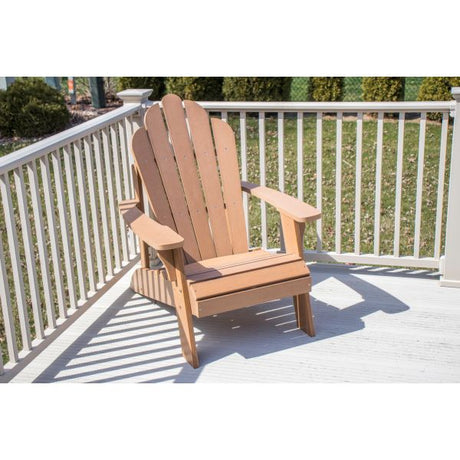 Faux Wood Teak Adirondack Chair