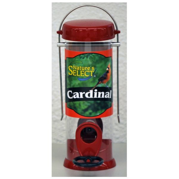 Nature's Select 8 Inch Cardinal Tube Feeder