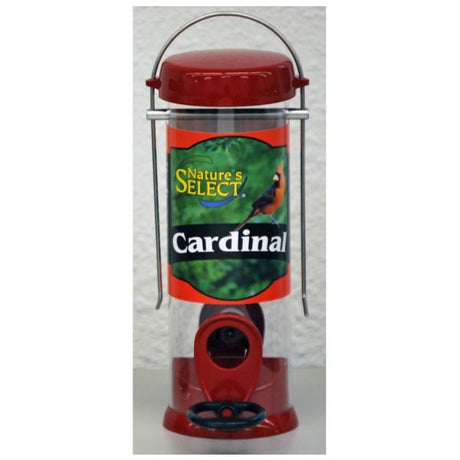 Nature's Select 8 Inch Cardinal Tube Feeder