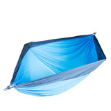 Two Person Travel Camping Hammock Blue & Grey