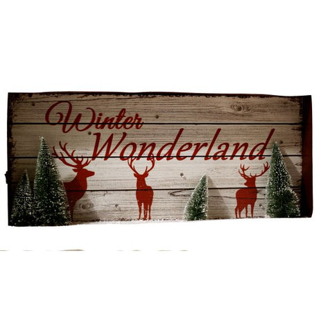 Winter Wonderland Holiday Sign With LED Light