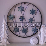 Let It Snow Outdoor Holiday Welcome Wheel