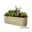 10 In 1 32 Inch Tall Modular Metal Rasied Bed - Nature Hills Nursery - Pearl White - 
