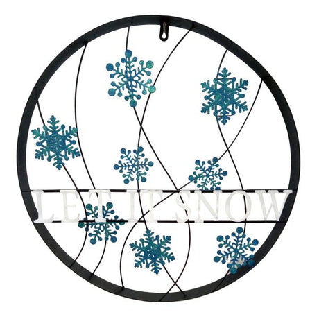 Let It Snow Outdoor Holiday Welcome Wheel