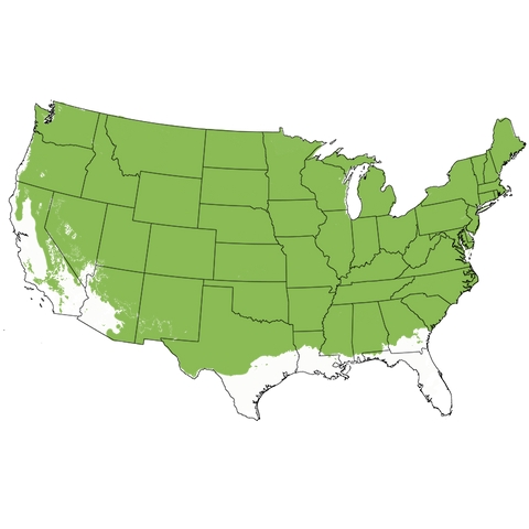 USDA Plant Hardiness Zone Map highlighting Zones 2-8