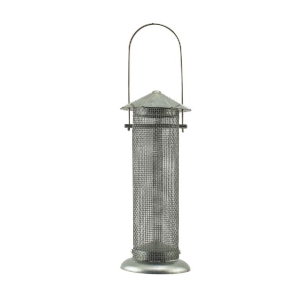 Woodlink Rustic Farmhouse Galvanized Silo Nyjer Thistle Seed Feeder