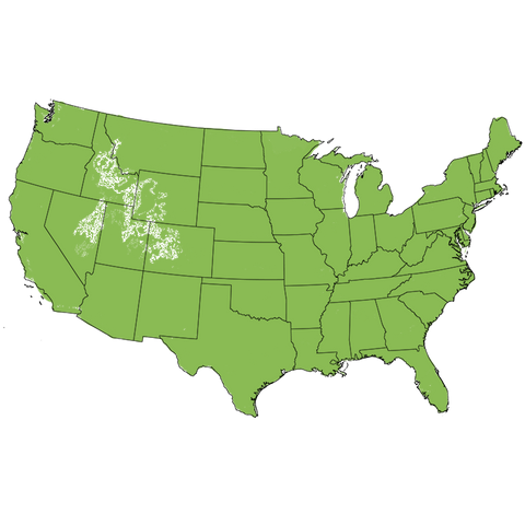 USDA Plant Hardiness Zone Map highlighting Zones 3-10