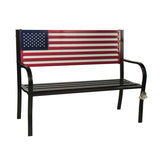 American Flag Outdoor Garden Bench