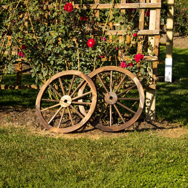 Wooden Wagon Wheels Wall Art