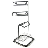 Three Tier Black Saddle Rack With Accessory Basket