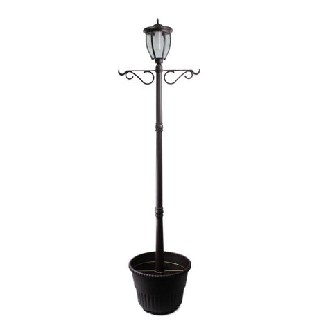 Sun-Ray Kenwick Bronze Solar Lamp Post And Planter