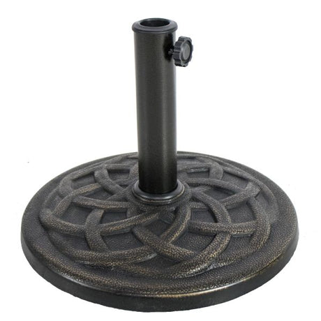 Decorative Bronze Colored Umbrella Base With Decorative Ring Design