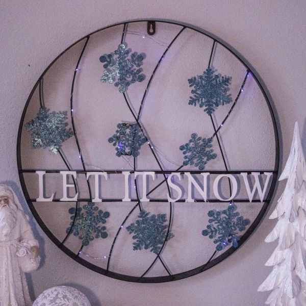 Let It Snow Outdoor Holiday Welcome Wheel