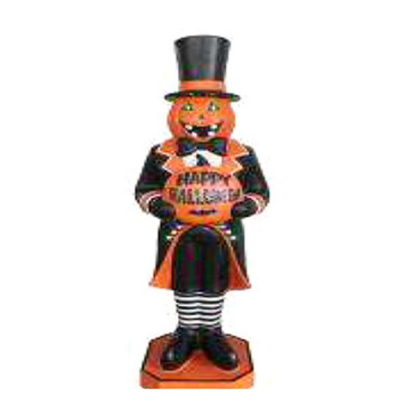 48 in Resin Pumpkin Fiber Optic Statue - Nature Hills Nursery - Multi - 