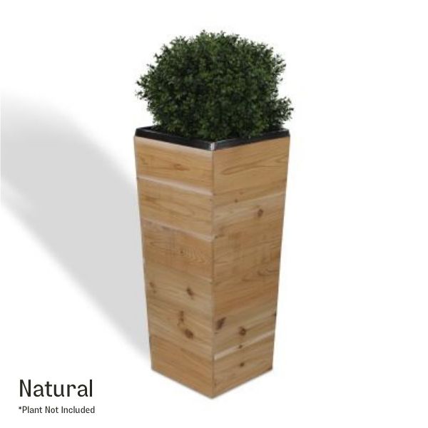 33 Inch Square Tapered Wooden Planter