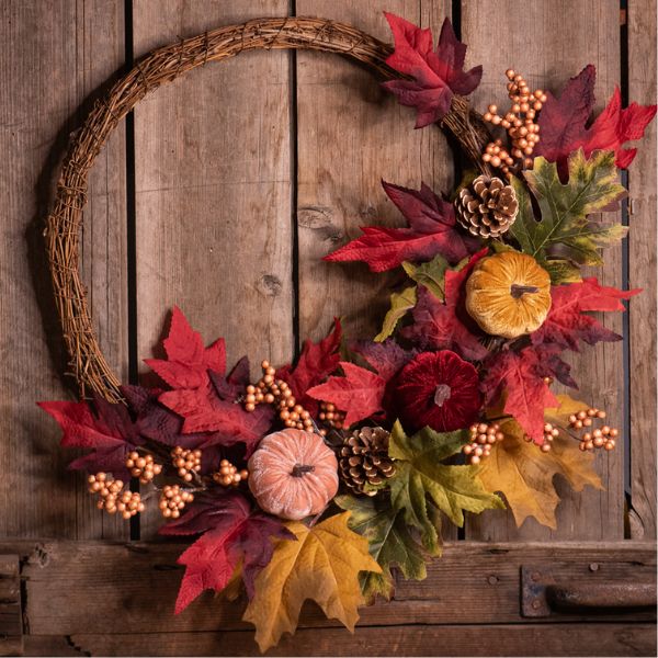 Ember Blaze Autumn Wreath