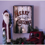 Merry Christmas Holiday Sign With LED Light