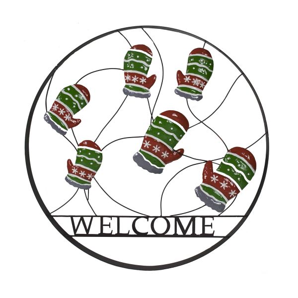 Mitten Outdoor Holiday Welcome Wheel