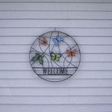 Butterfly Outdoor Welcome Wheel Art