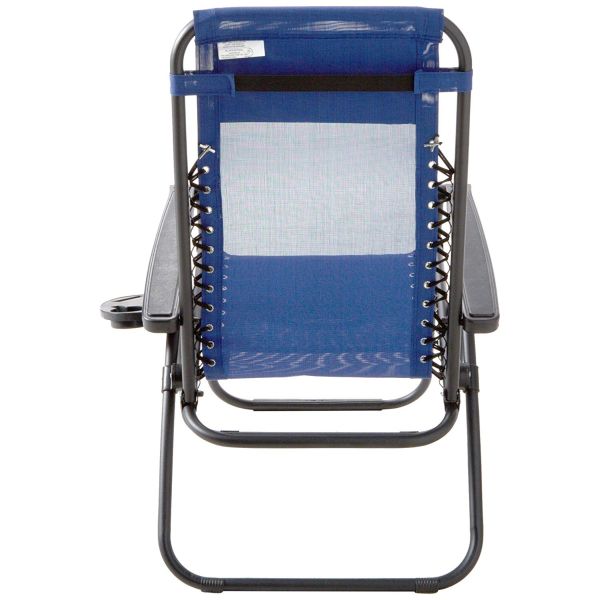 Anti-Gravity Navy Patio Chair With Removable Cupholder