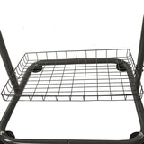 Three Tier Black Saddle Rack With Accessory Basket