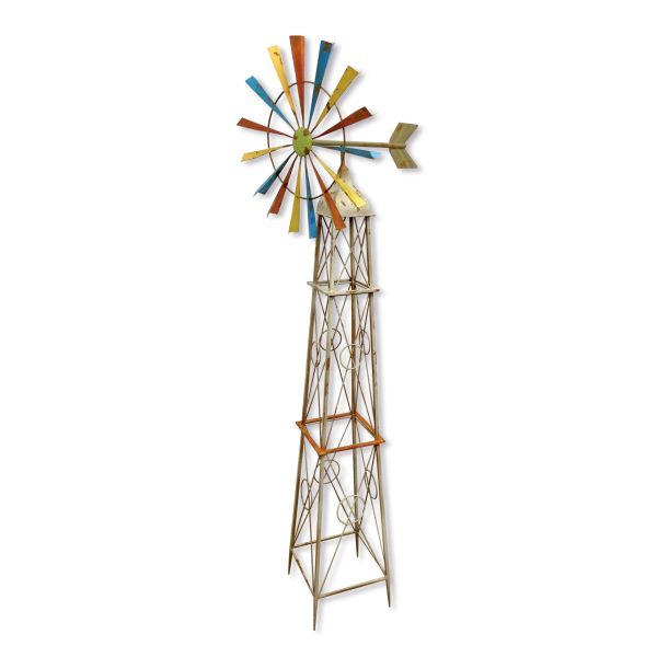 Colorful Rainbow Windmill Garden Decoration