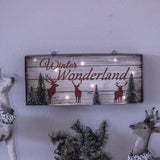 Winter Wonderland Holiday Sign With LED Light