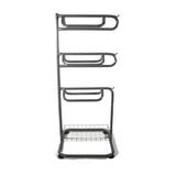 Three Tier Black Saddle Rack With Accessory Basket