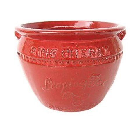 Vintage Pottery Red 14 Inch Cherry Planter