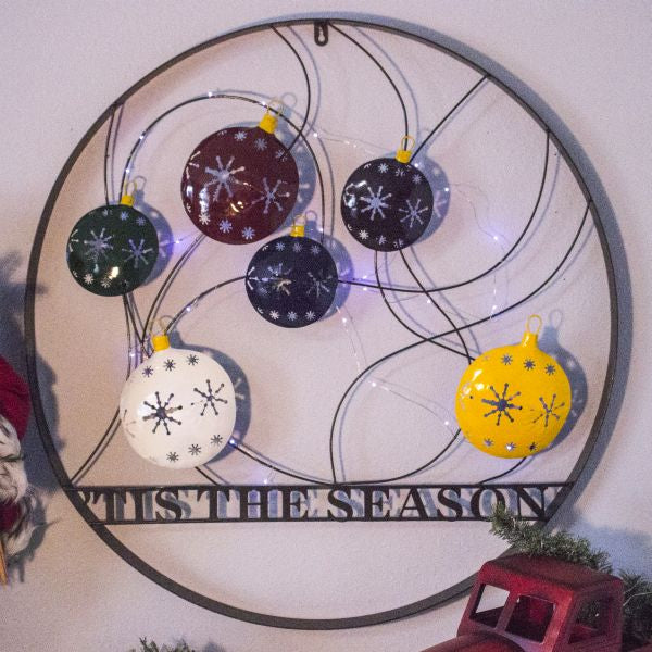 Tis The Season Outdoor Holiday Welcome Wheel