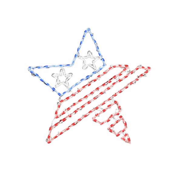 LED Patriotic Star Yard Art