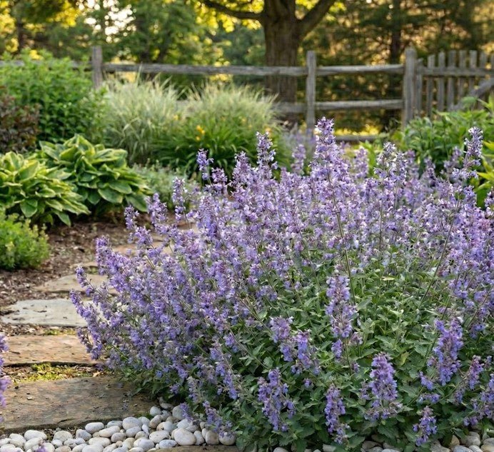 Serene Lilac Catmint (Nepeta 'Serene Lilac'), a perennial featuring clumping, spreading form.