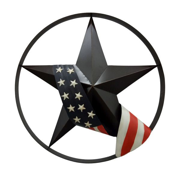 Patriotic Star Outdoor Welcome Wheel