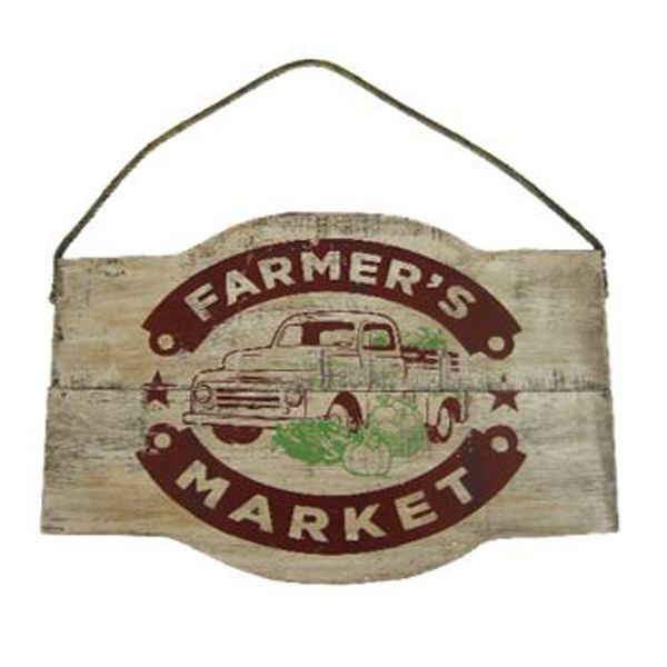 Vintage Distressed Farmer's Market Wood Sign