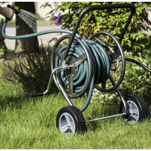 Two Wheel Hose Reel Cart With 200 ft Hose Capacity