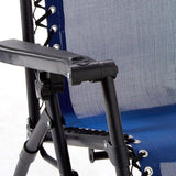 Anti-Gravity Navy Patio Chair With Removable Cupholder