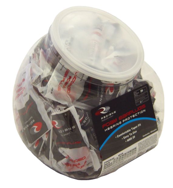 Deviator Foam Ear Plugs 100 Pair Individual Polybag In Jar