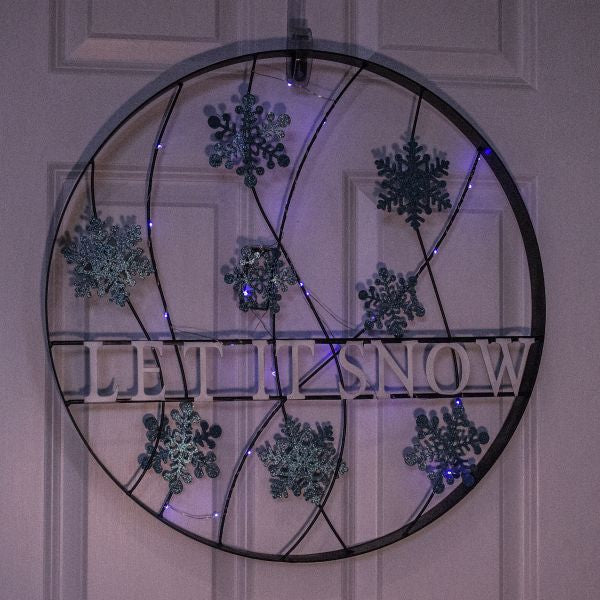 Let It Snow Outdoor Holiday Welcome Wheel