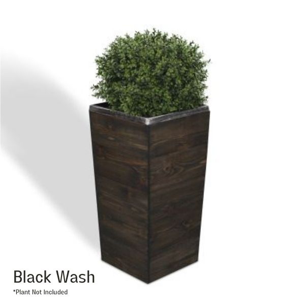 28 Inch Square Tapered Wooden Planter