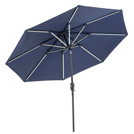 Sun-Ray Navy Round Next Gen Solar Lighted Umbrella