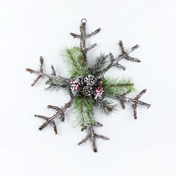 Twig Snowflake Wall Art