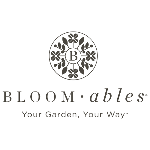 Bloomables brand logo featuring a circular floral emblem and the tagline Your Garden Your Way.