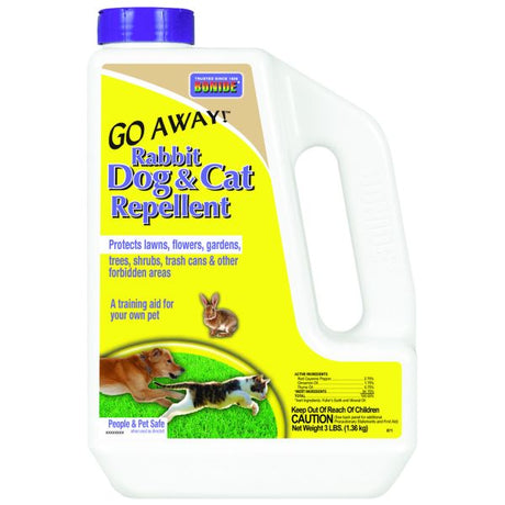 Bonide Go Away Rabbit Dog & Cat Repellent Shaker - Nature Hills Nursery - 3 lb - 