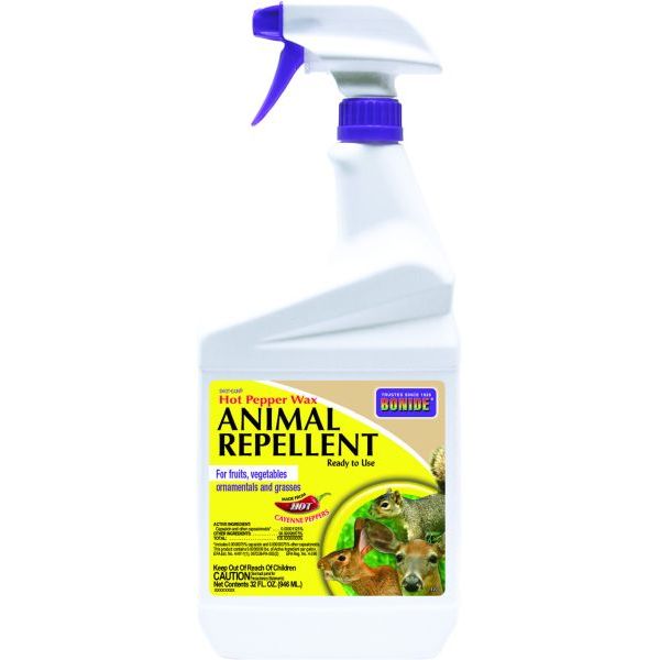 Bonide Hot Pepper Wax Animal Repellent Spray For Most Animal Types 32 oz