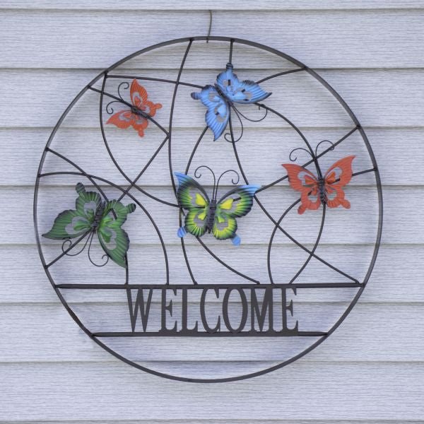Butterfly Outdoor Welcome Wheel Art - Nature Hills Nursery - Garden Center Item - 