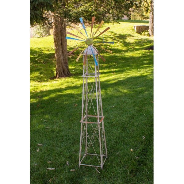 Colorful Rainbow Windmill Garden Decoration - Nature Hills Nursery - Garden Center Item - 