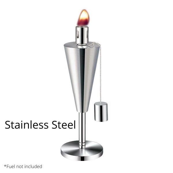 Cone Tabletop Torch - Nature Hills Nursery - Stainless Steel - 