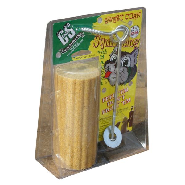 C&S Squirrel Corn Log With Hanger - Nature Hills Nursery - Garden Center Item - 